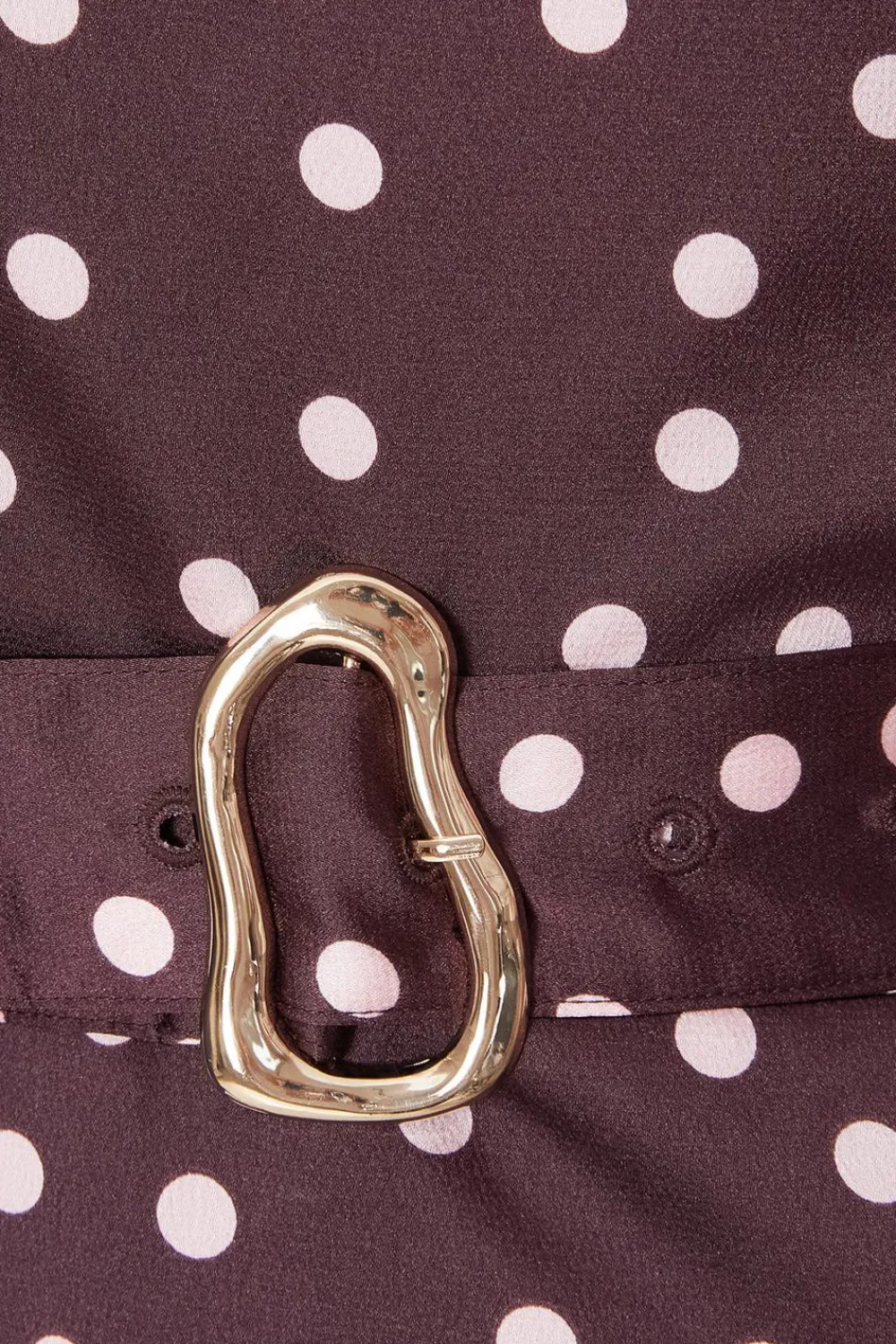 Quiz Day At The Races|Christening Guest>Dark Red Polka Dot Midaxi Dress