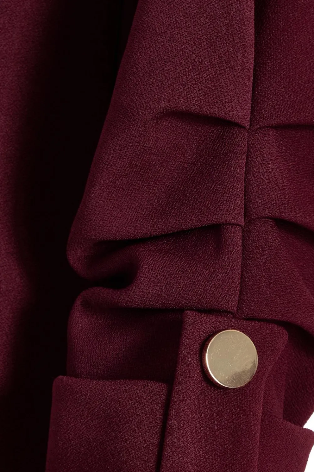 Quiz Workwear|Trending: Red>Dark Red Ruched Sleeve Blazer