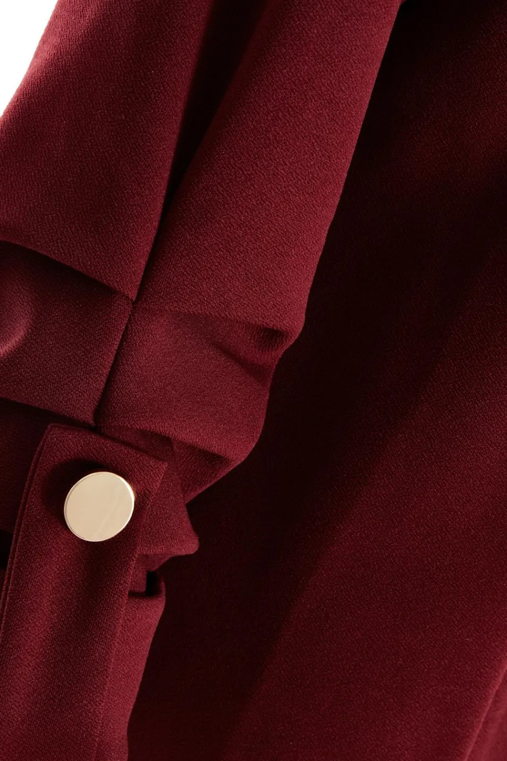 Quiz Workwear|Trending: Red>Dark Red Ruched Sleeve Blazer