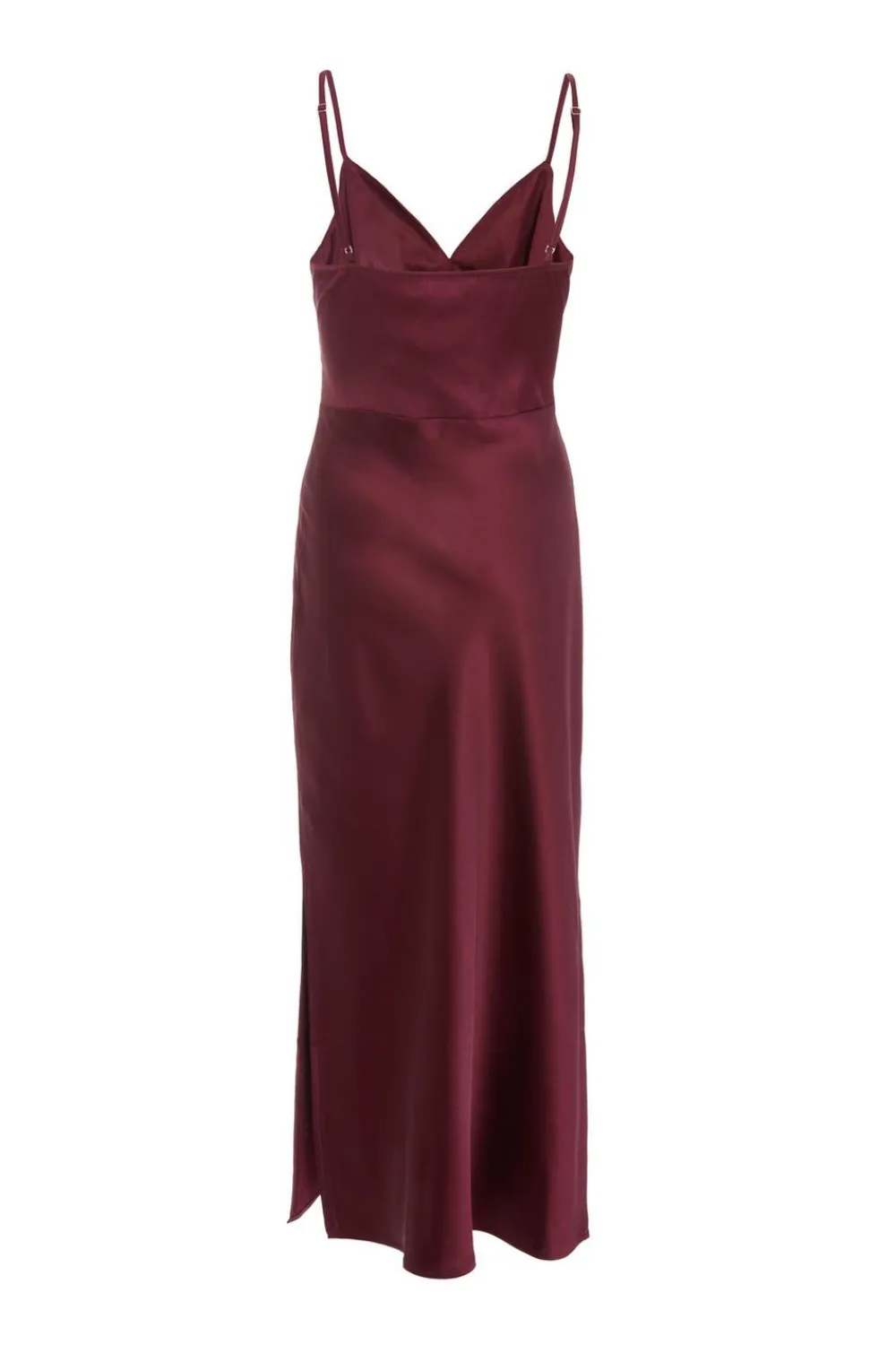 Quiz Evening Dresses|Christening Guest>Dark Red Satin Slip Style Midaxi Dress
