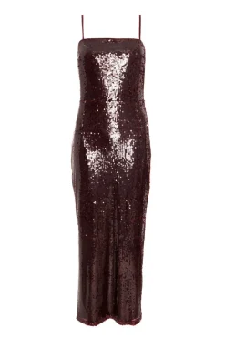 Quiz Trending: Red|Wedding Guest Dresses>Dark Red Sequin Midaxi Dress