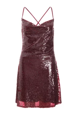 Quiz Trending: Red|Red Dresses>Dark Red Sequin Mini Dress