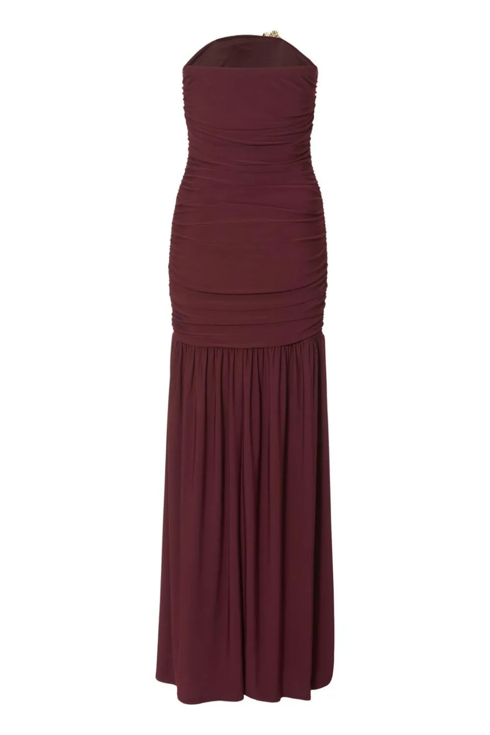 Quiz Evening Dresses|Trending: Red>Dark Red Strapless Corsage Maxi Dress