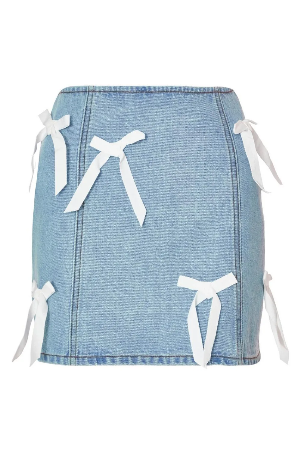 Quiz Summer Clothes|Skirts>Denim Bow Detail Skirt