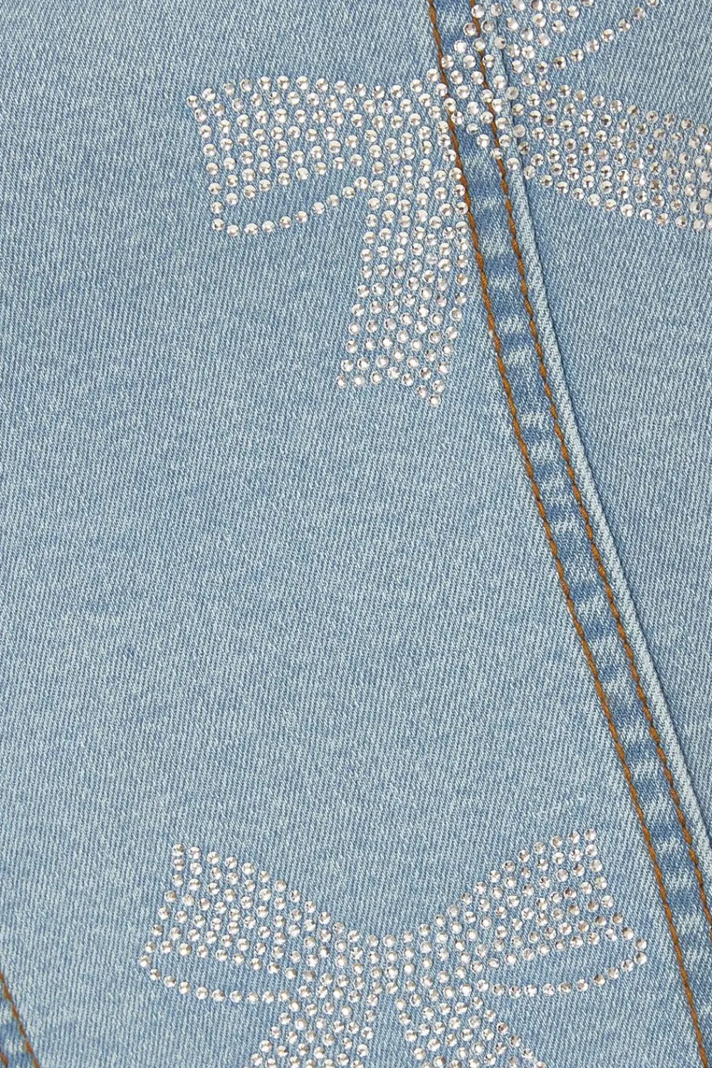 Quiz Summer Tops|Day Tops>Denim Bow Embellished Crop Top