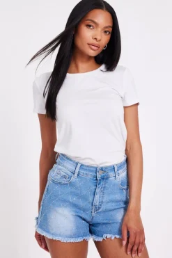 Quiz Summer Clothes|Shorts>Denim Embellished Shorts