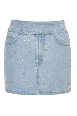 Quiz Summer Clothes|Skirts>Denim Embellished Skirt