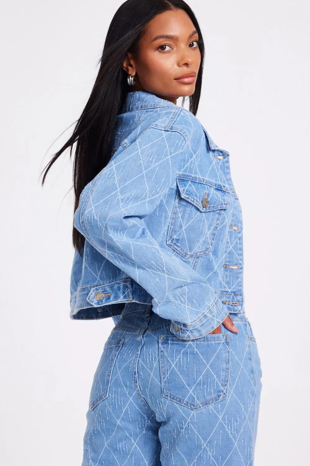 Quiz Summer Clothes|Jackets & Coats>Denim Textured Jacket