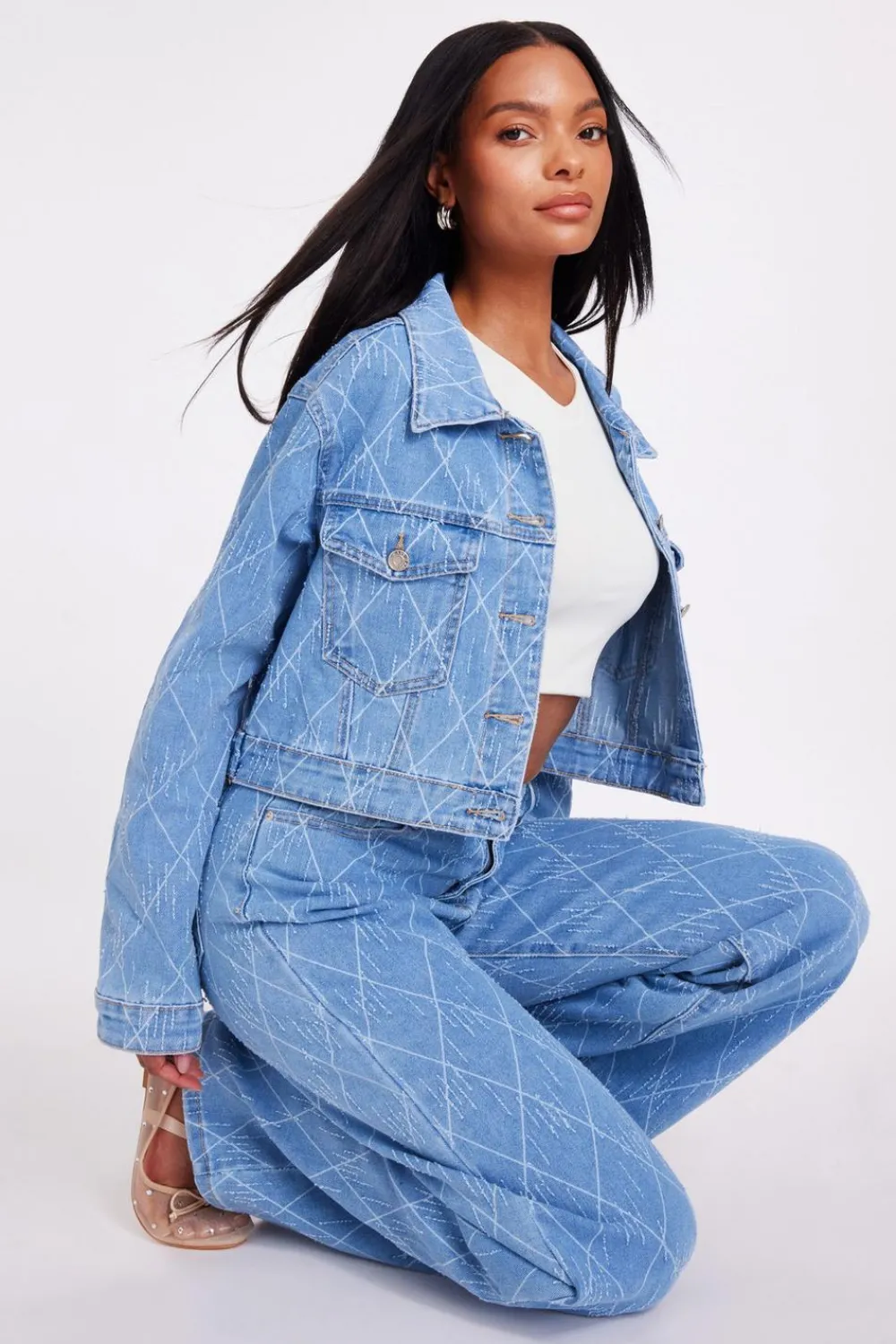 Quiz Summer Clothes|Jackets & Coats>Denim Textured Jacket
