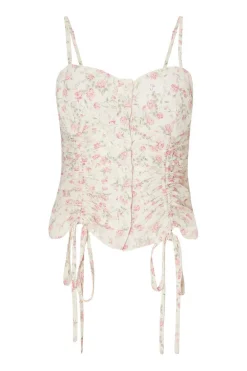Quiz Summer Tops|Day Tops>Floral Print Ruched Top