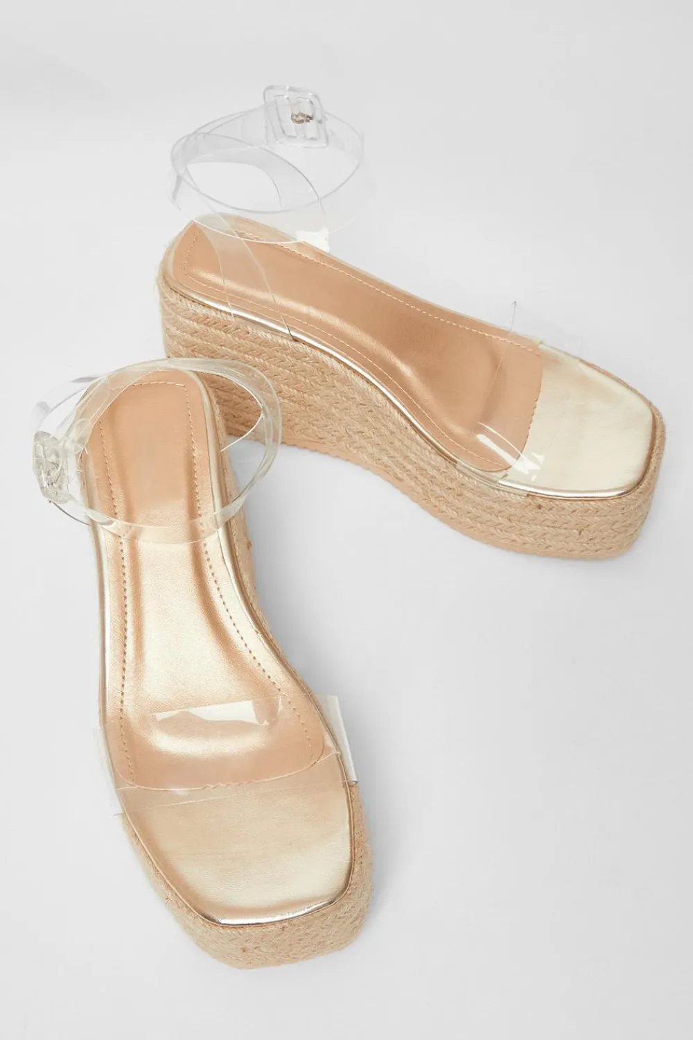 Quiz Wedges|Sandals>Clear Strap Wedges