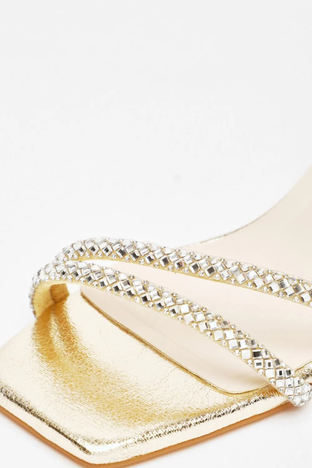 Quiz Shoe & Bag Sets|Occasion Shoes>Diamante Asymmetric Heeled Sandals