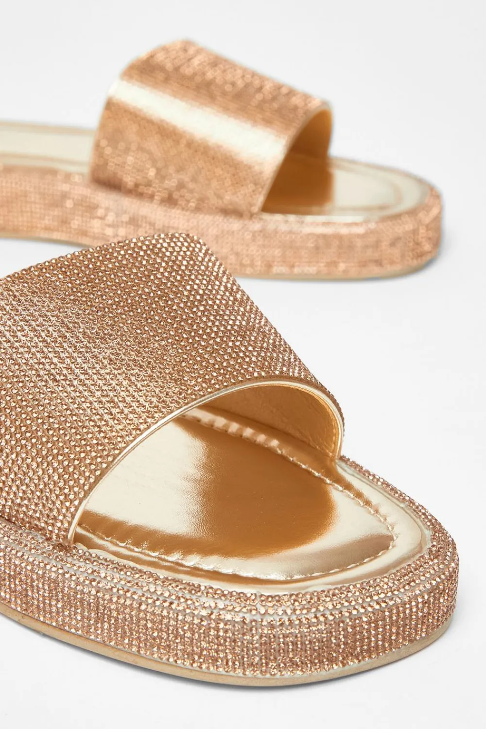 Quiz Sandals|Holiday Shoes>Diamante Flat Sandals