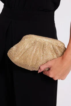 Quiz Wedding Accessories|Bags>Diamante Gathered Pouch Bag