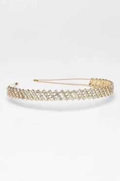 Quiz Wedding Accessories|Hair Accessories>Gold Diamante Headband