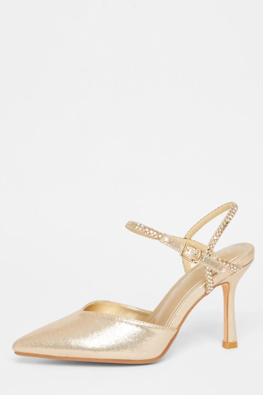 Quiz Occasion Shoes|Heels>Diamante Strap Court Heels