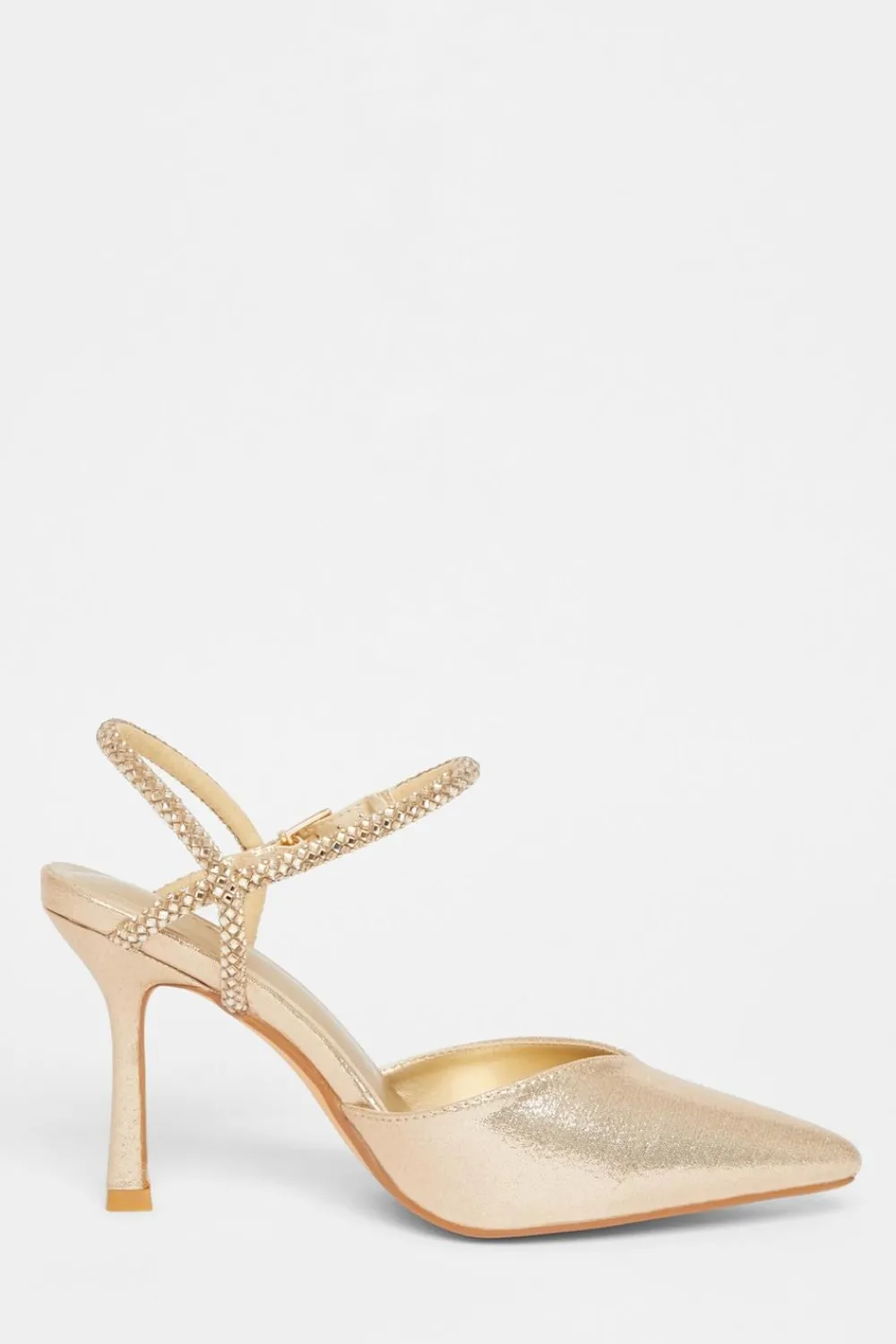 Quiz Occasion Shoes|Heels>Diamante Strap Court Heels
