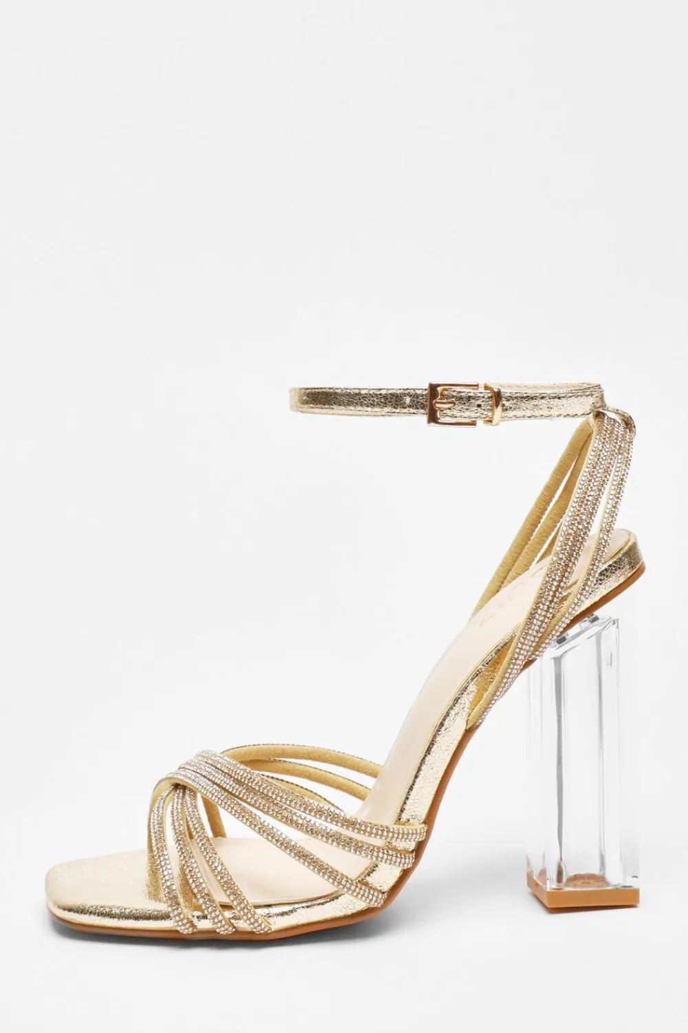Quiz Shoe & Bag Sets|Heels>Diamante Strap Heeled Sandals