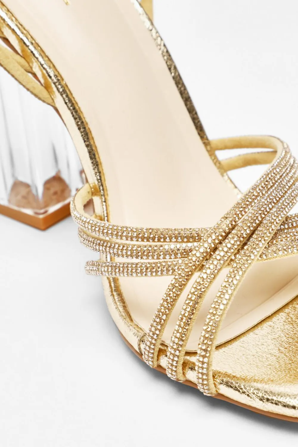 Quiz Shoe & Bag Sets|Heels>Diamante Strap Heeled Sandals