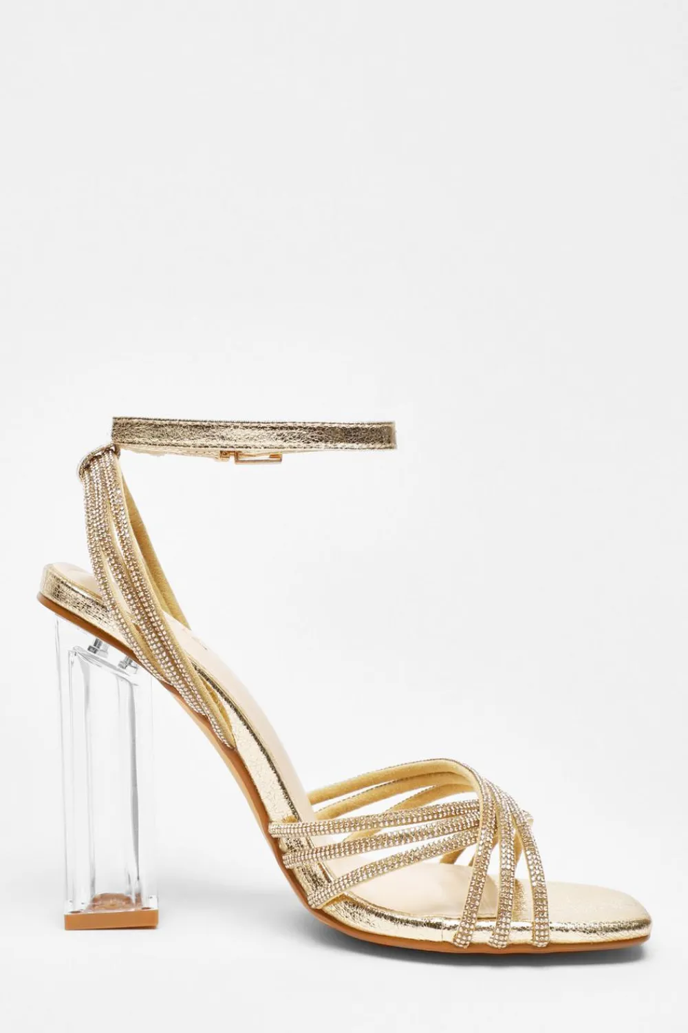 Quiz Shoe & Bag Sets|Heels>Diamante Strap Heeled Sandals