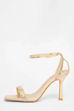 Quiz Occasion Shoes|Heels>Diamante Strap Heels