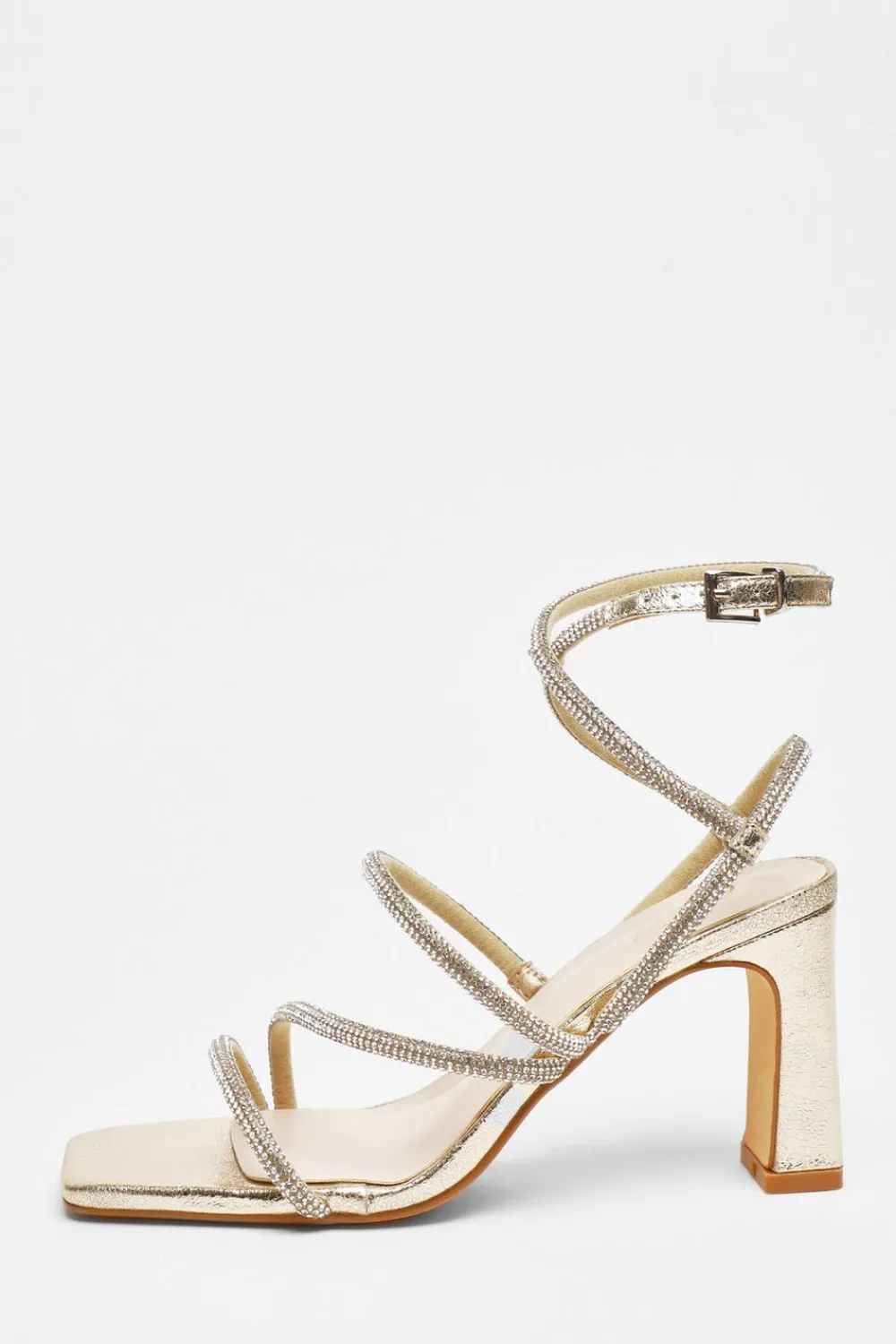Quiz Shoe & Bag Sets|Occasion Shoes>Diamante Strappy Block Heeled Sandals