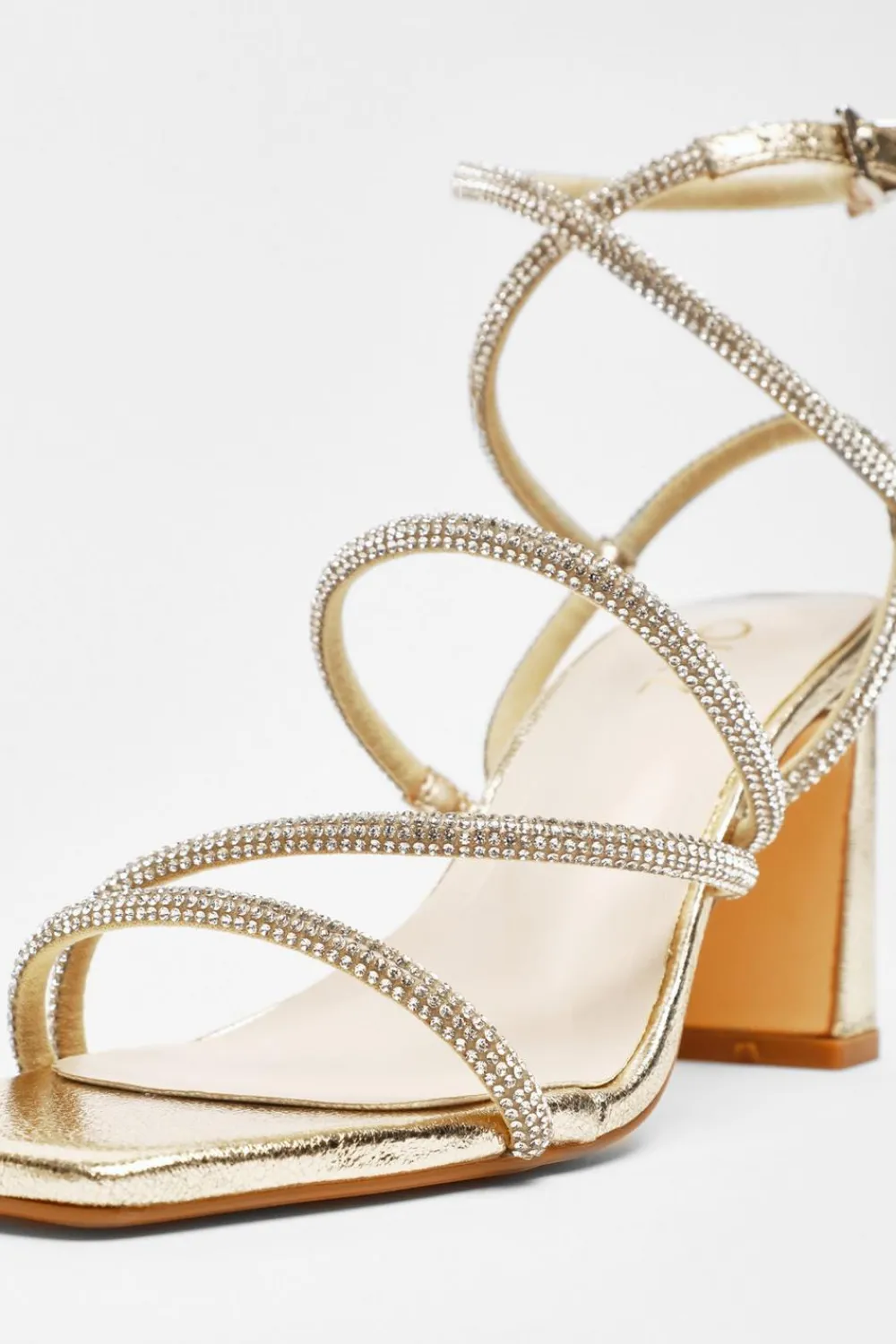Quiz Shoe & Bag Sets|Occasion Shoes>Diamante Strappy Block Heeled Sandals
