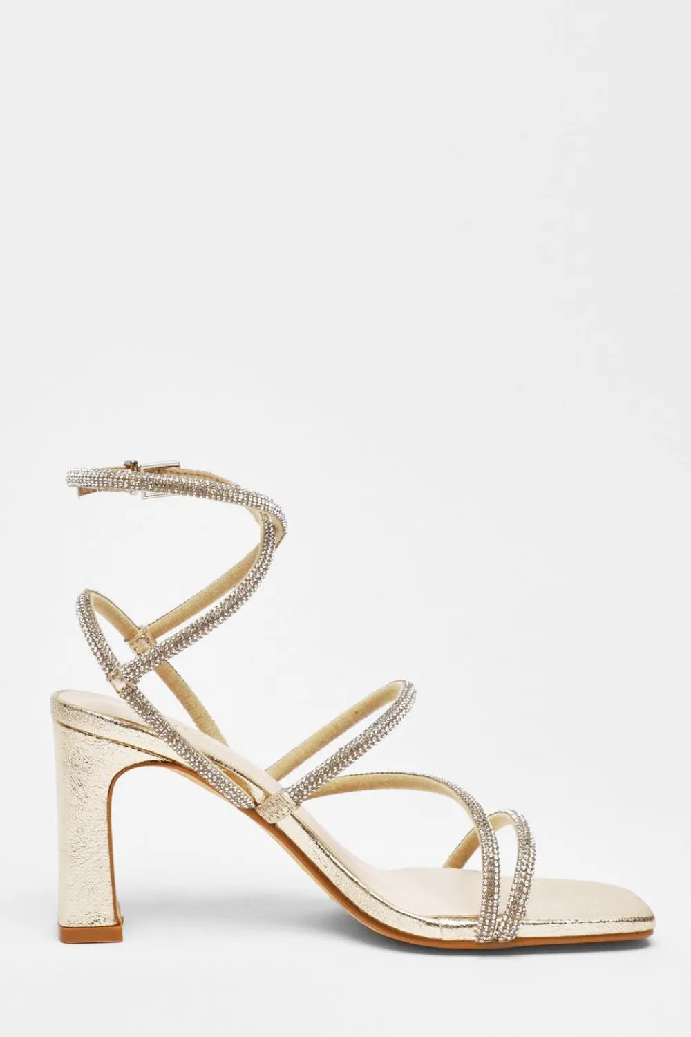 Quiz Shoe & Bag Sets|Occasion Shoes>Diamante Strappy Block Heeled Sandals