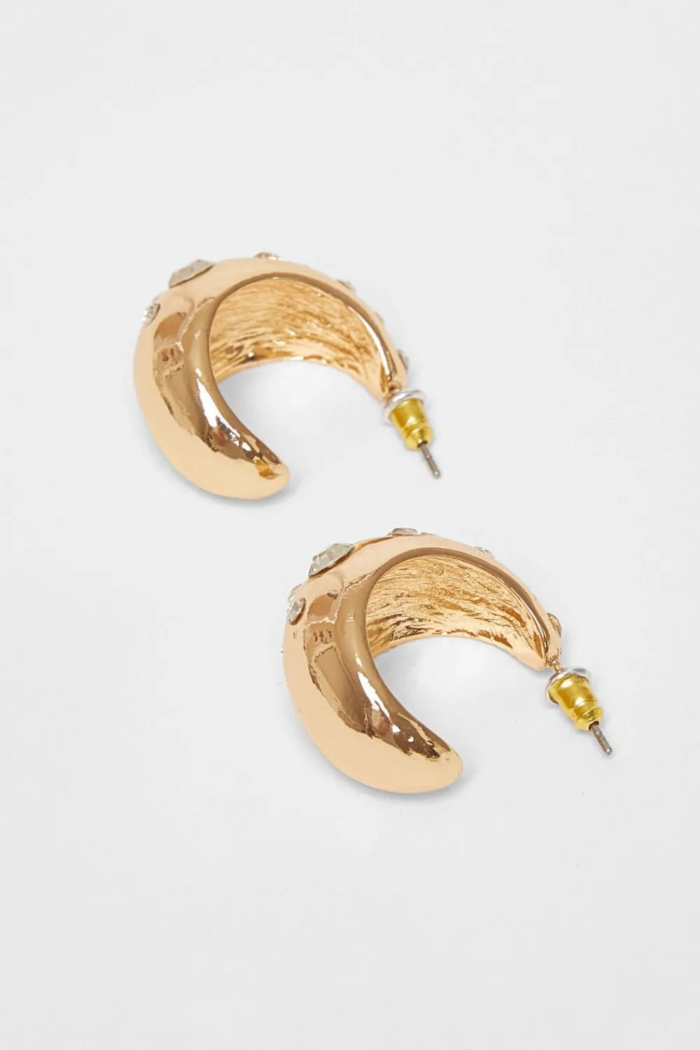 Quiz Jewellery|Earrings>Gold Diamante Tear Drop Earrings