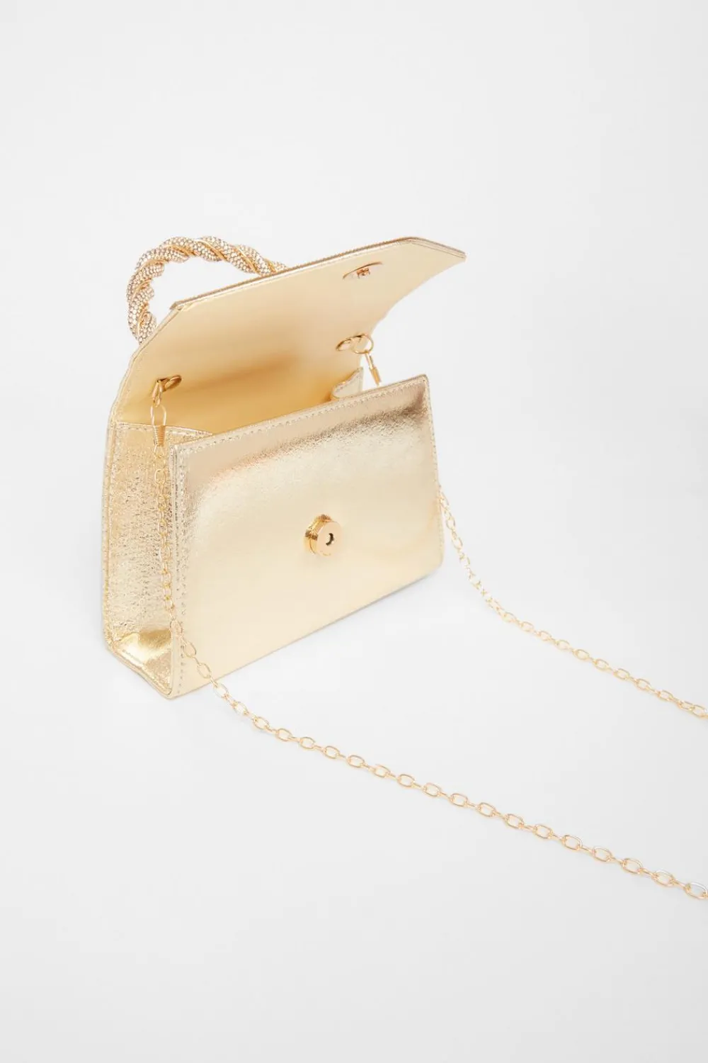 Quiz Wedding Accessories|Bags>Diamante Twist Top Handle Bag