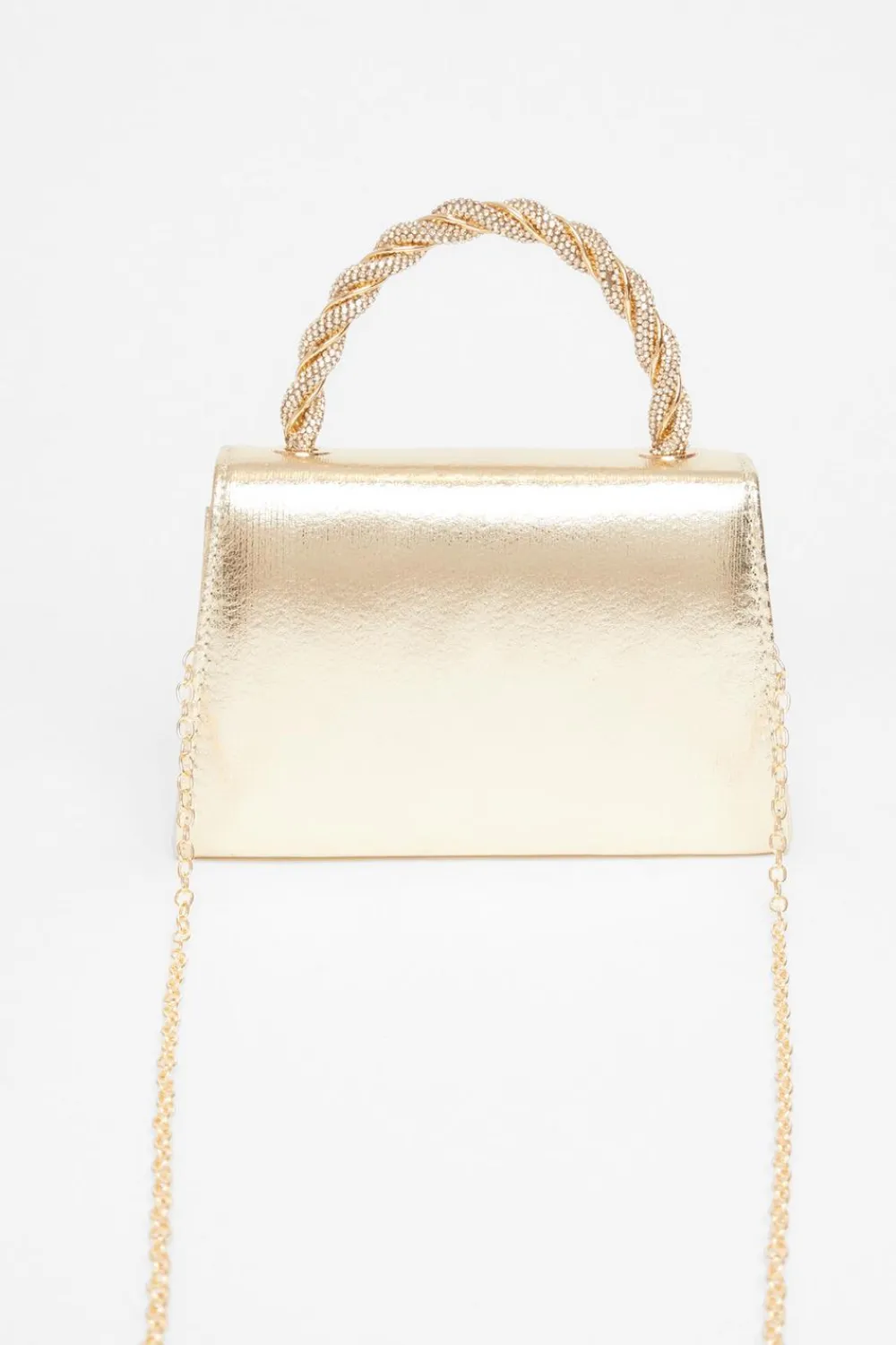 Quiz Wedding Accessories|Bags>Diamante Twist Top Handle Bag