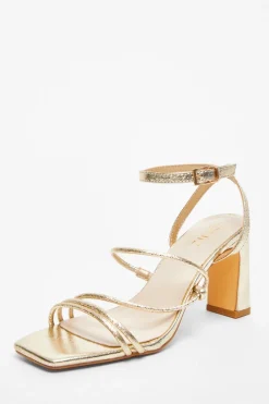 Quiz Sandals|Occasion Shoes>Faux Leather Strappy Heeled Sandals