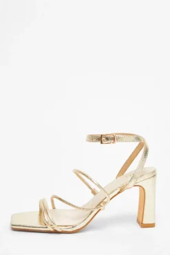 Quiz Sandals|Occasion Shoes>Faux Leather Strappy Heeled Sandals