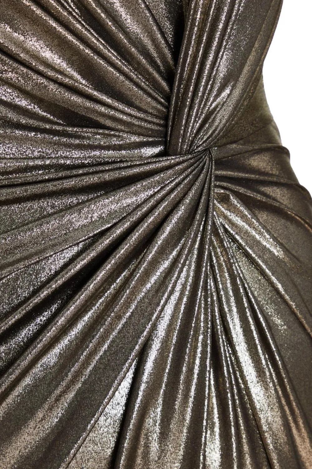 Quiz Evening Dresses|Occasion Dresses>Gold Foil Ruched Maxi Dress