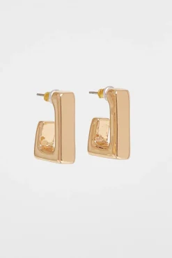 Quiz Jewellery|Earrings>Gold Geometric Hoop Earrings