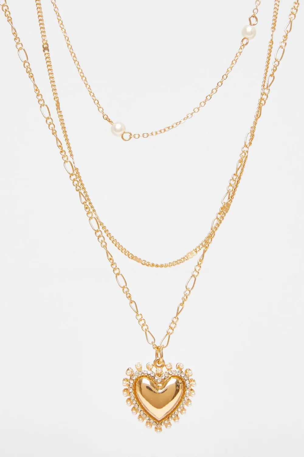 Quiz Jewellery|Holiday Accessories>Gold Heart Pendant Necklace