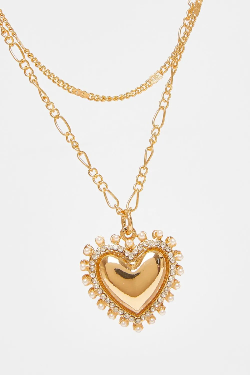Quiz Jewellery|Holiday Accessories>Gold Heart Pendant Necklace