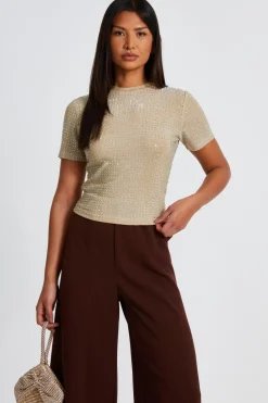 Quiz Going Out Tops|Day Tops>Knit Embellished Top