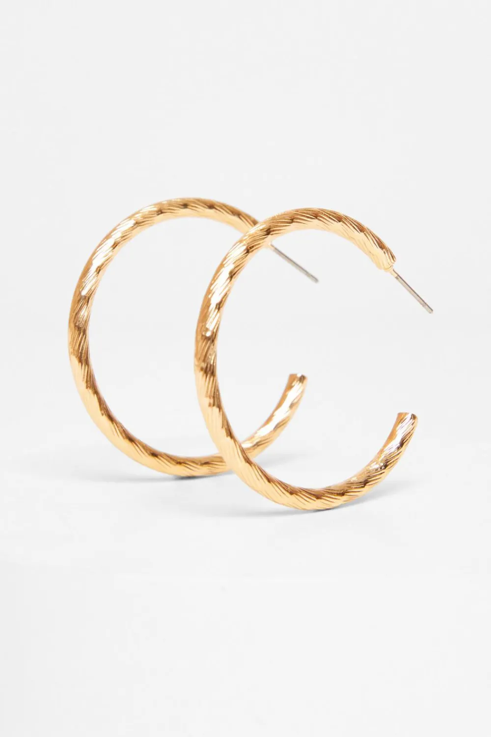 Quiz Jewellery|Holiday Accessories>Gold Large Twisted Hoop Earrings