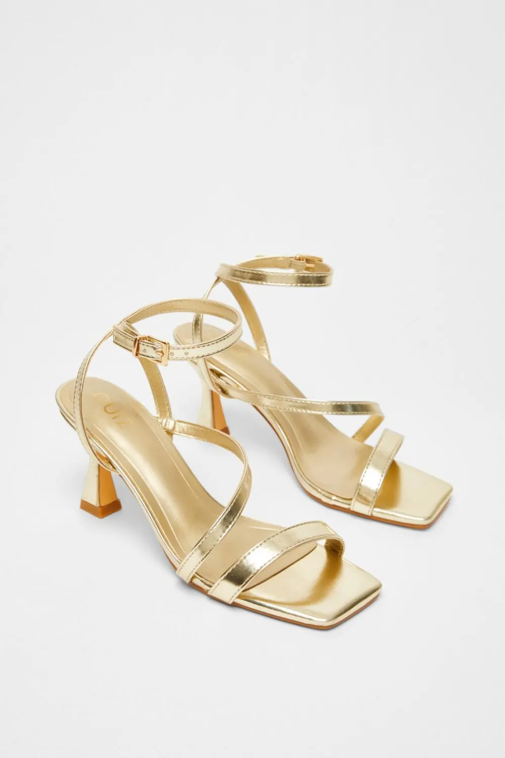 Quiz Heels>Strappy Flared Heel