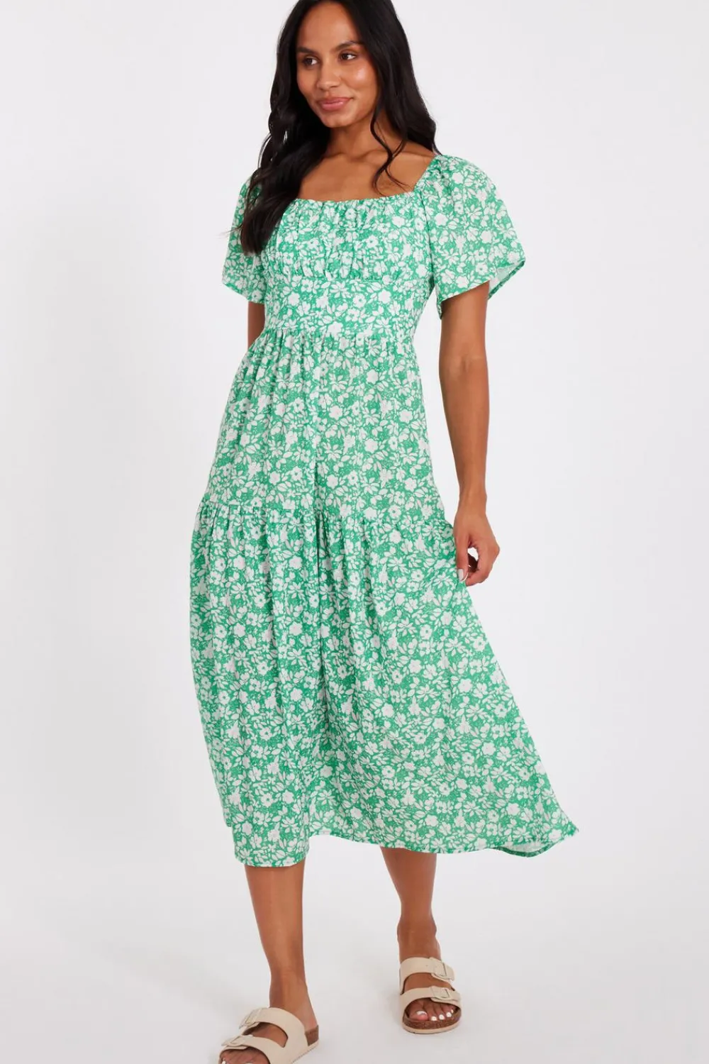 Quiz Summer Clothes|Holiday>Floral Print Midi Dress