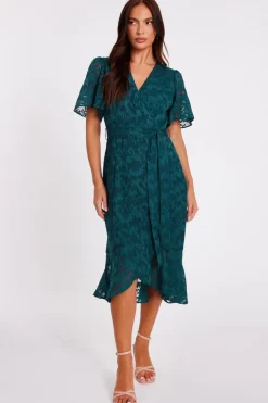 Quiz Evening Dresses|Day At The Races>Jacquard Wrap Midi Dress