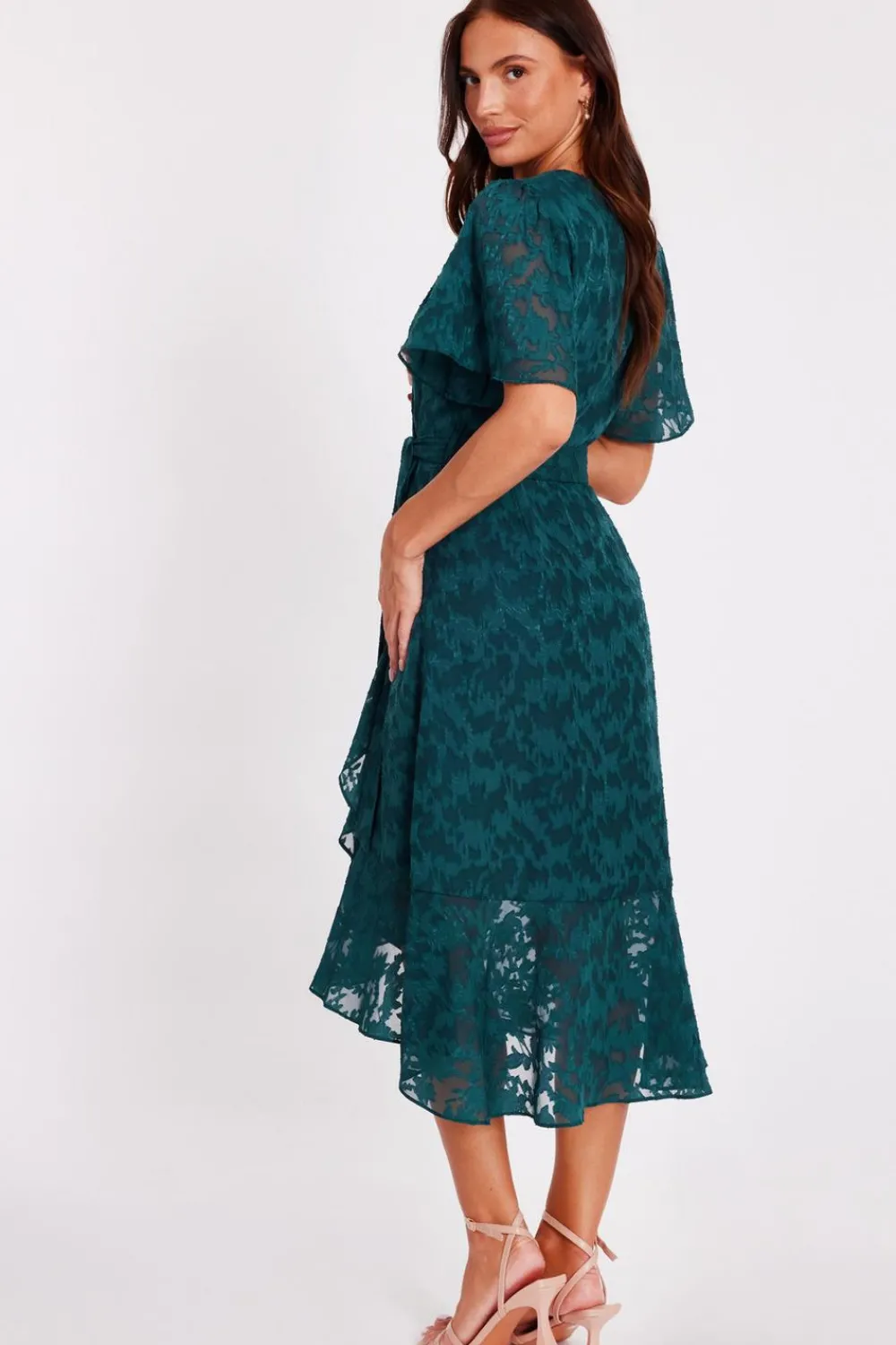 Quiz Evening Dresses|Day At The Races>Jacquard Wrap Midi Dress