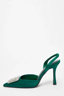 Quiz Occasion Shoes|Heels>Satin Brooch Court Heels