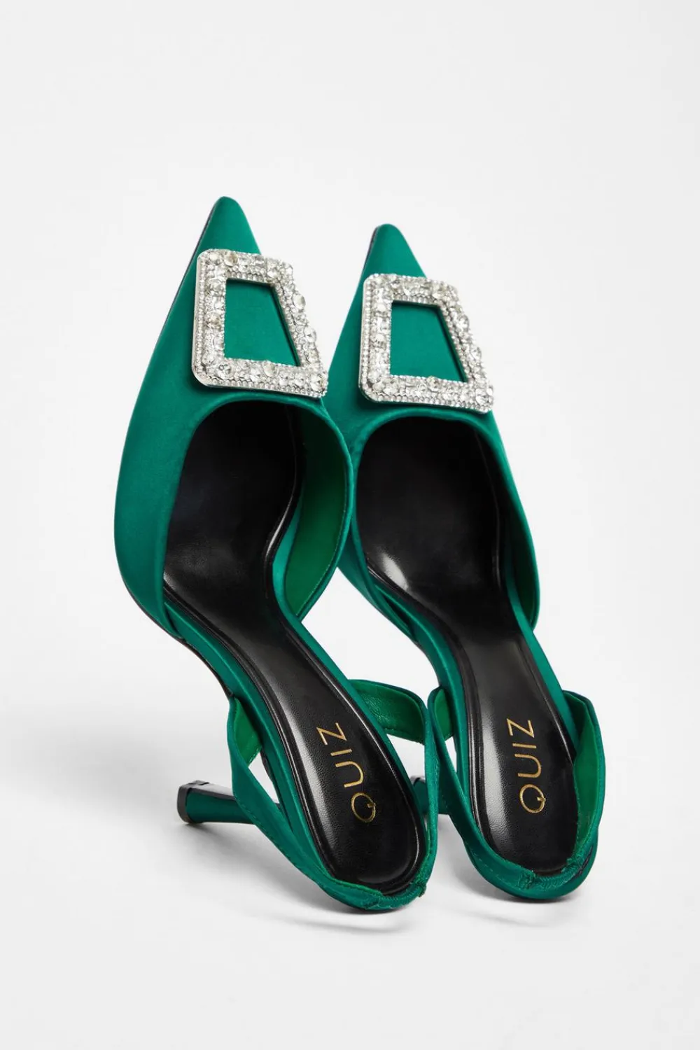 Quiz Occasion Shoes|Heels>Satin Brooch Court Heels