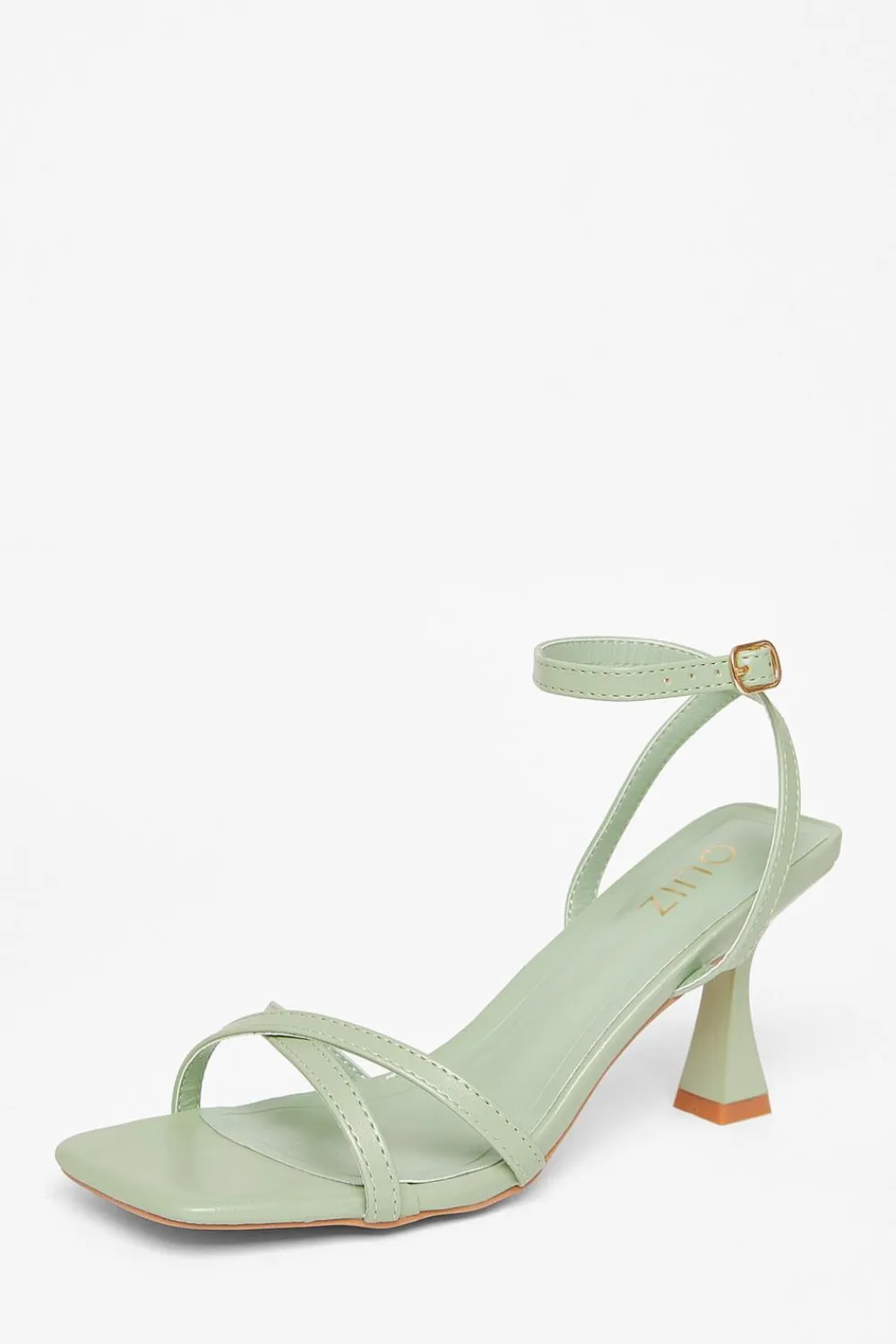 Quiz Shoe & Bag Sets|Sandals>Strappy Flared Heels
