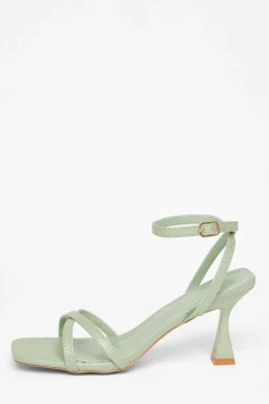 Quiz Shoe & Bag Sets|Sandals>Strappy Flared Heels
