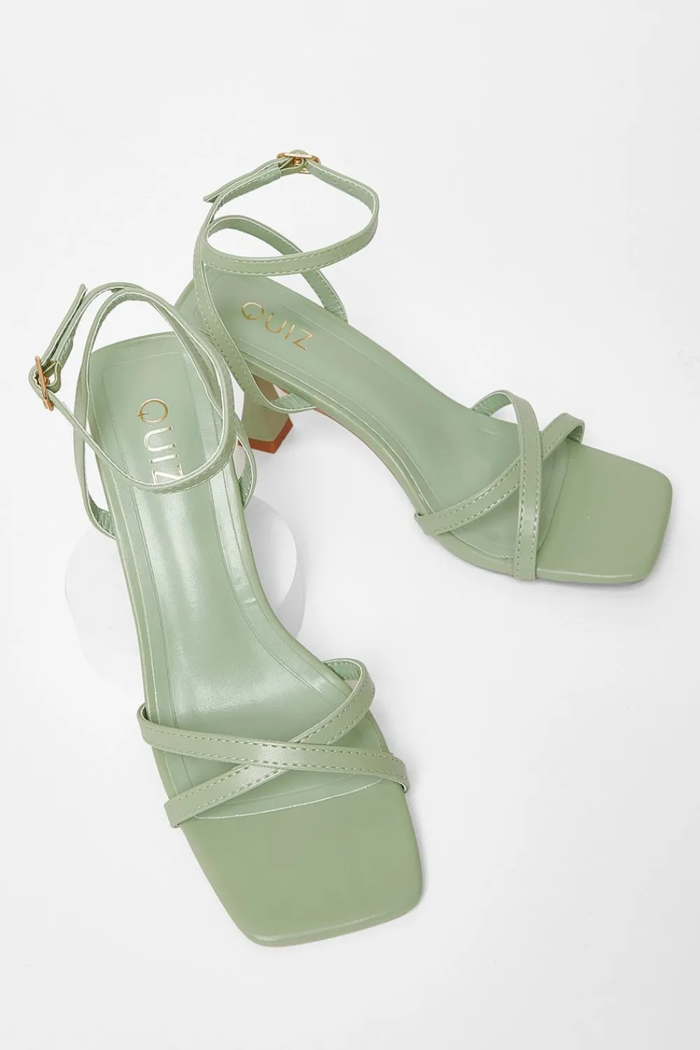 Quiz Shoe & Bag Sets|Sandals>Strappy Flared Heels