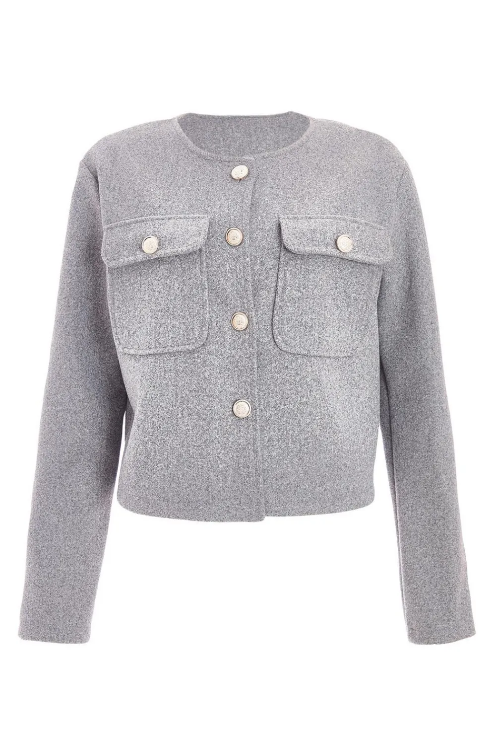 Quiz Workwear|Jackets & Coats>Grey Cropped Jacket