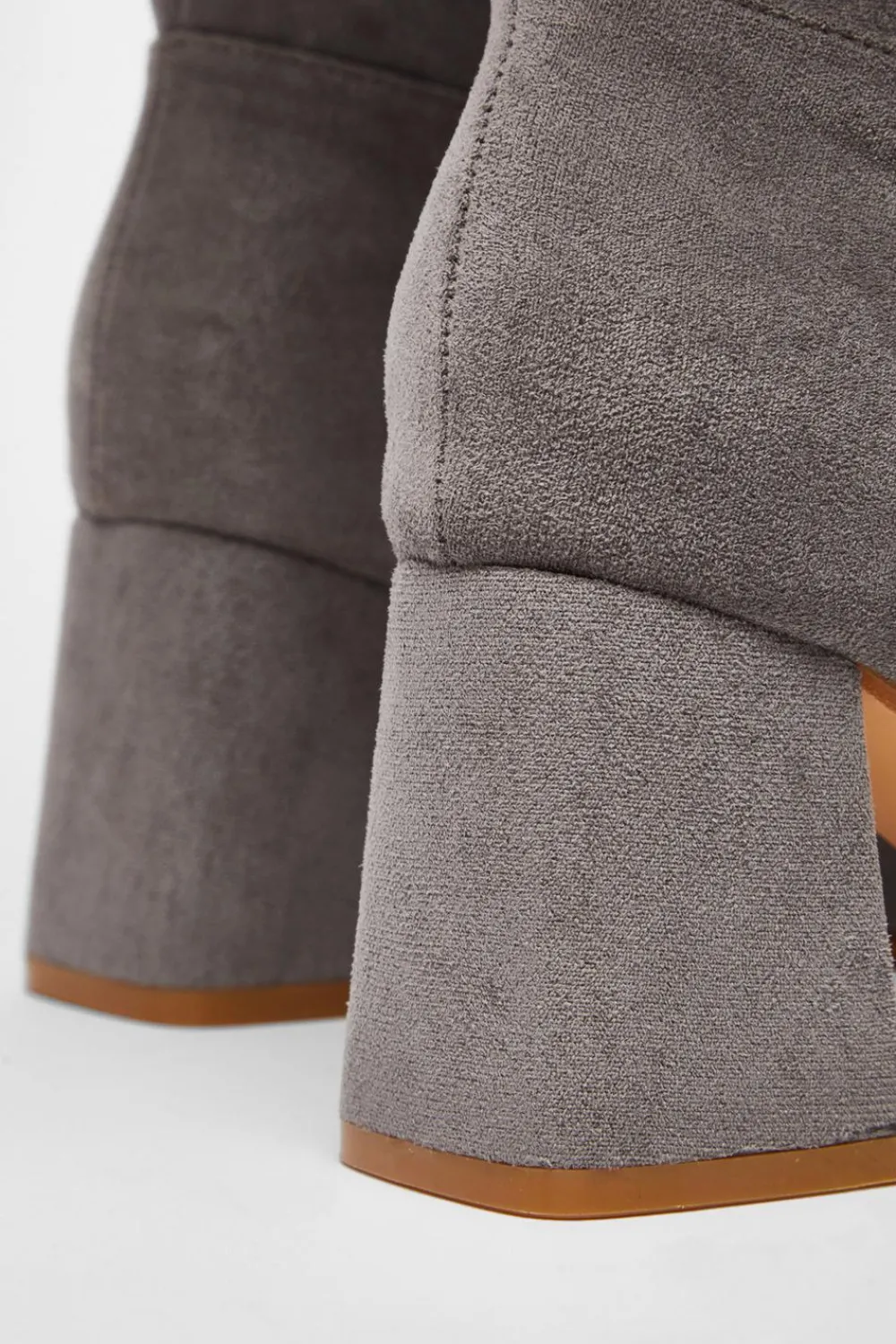 Quiz Occasion Shoes|Heels>Faux Suede Ruched Heeled Boots